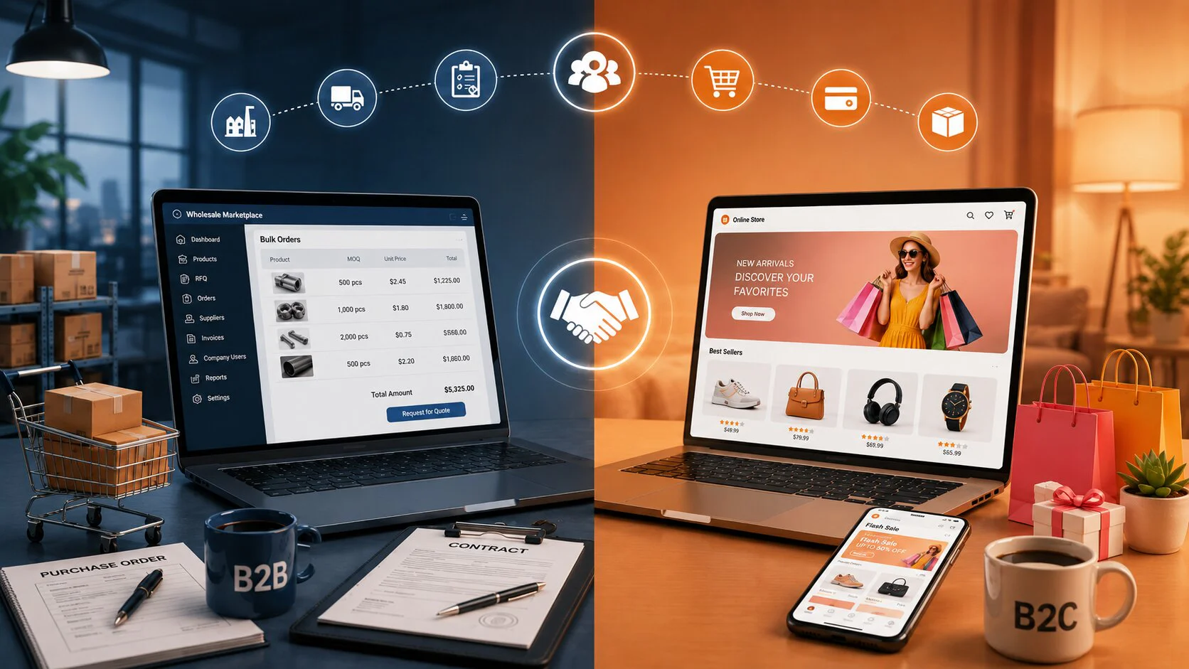 B2B vs B2C Marketplace Development: Key Differences Every Founder Needs to Understand Before Building